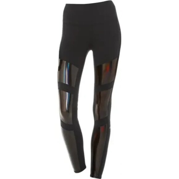 NWT Alo Yoga High-Waist Galaxy Moto Legging in Black Airbrush Stretch S - Picture 1 of 11